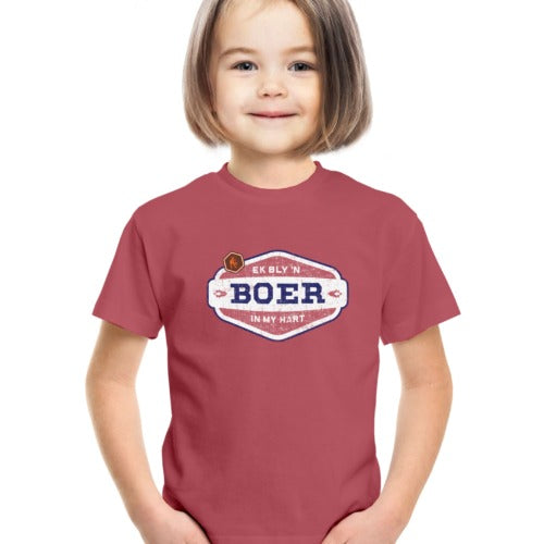 Boerboel Girls Premium Cotton T-Shirt Printed Pink - Boer