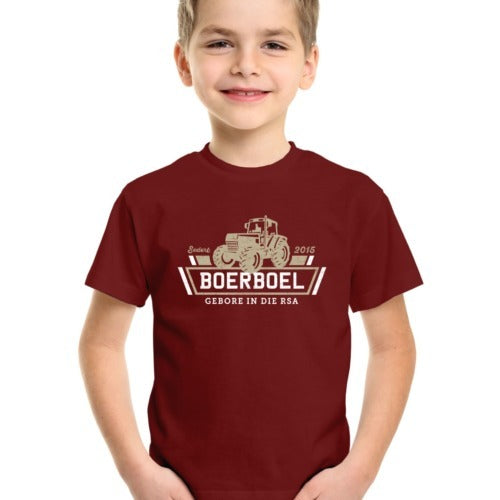 Boerboel Kids Premium Cotton T-Shirt Printed- Maroon