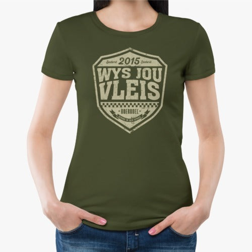 Boerboel Ladies Cotton T-Shirt Printed Green “Wys”