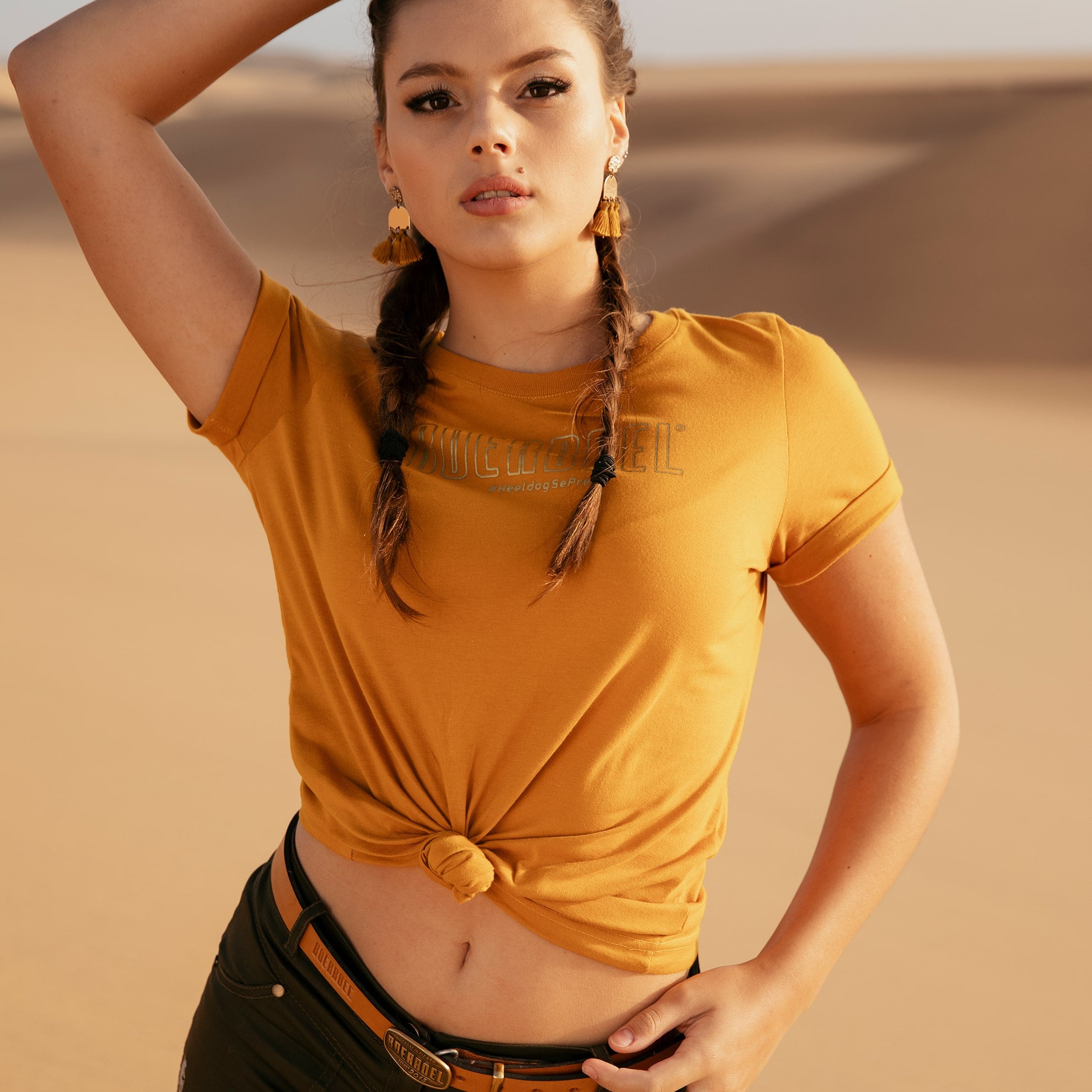 Boerboel Ladies Premium Cotton T-Shirt Mustard
