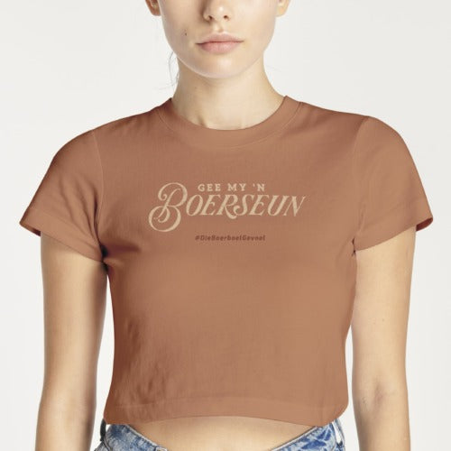 Boerboel Ladies Crop Top Carmel