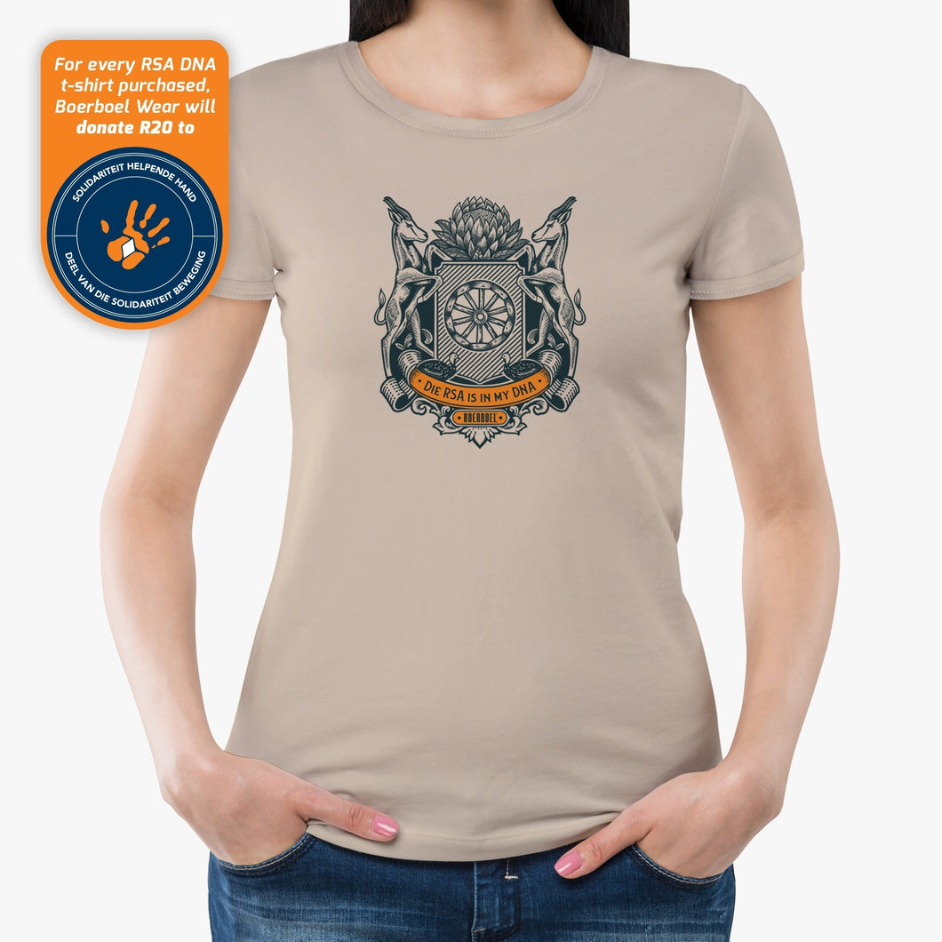 Boerboel Ladies Premium Cotton T-Shirt Printed –RSA Solidariteid