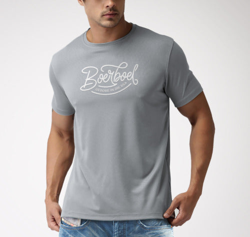 Boerboel Men's Premium Cotton T-Shirt Printed- Dove Grey