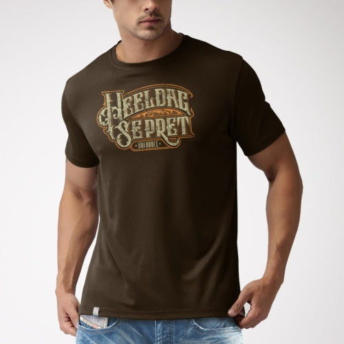 Boerboel Mens Premium Cotton T-Shirt Printed- Brown Pret