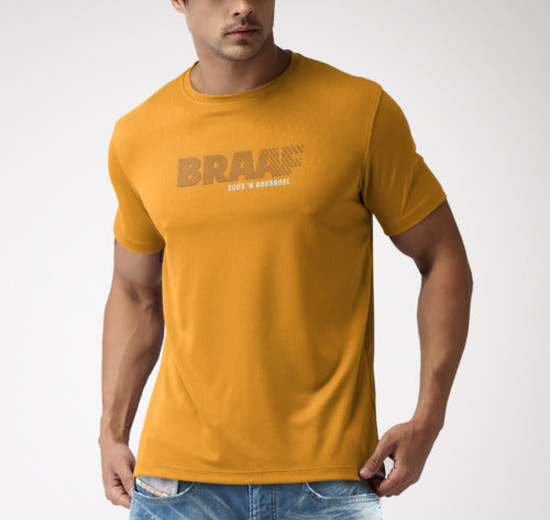Boerboel Men's Premium Cotton T-Shirt Printed Mustard