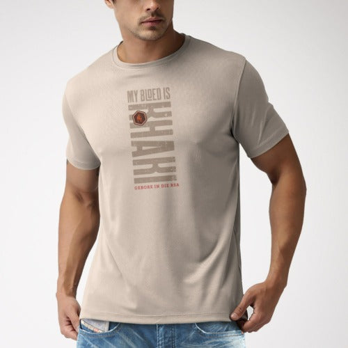 Boerboel Mens Cotton T-Shirt Printed Stone "BLOED"