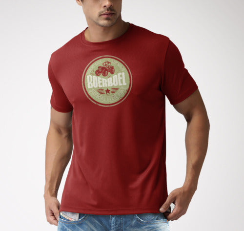 Boerboel Mens Premium Cotton T-Shirt Printed- Maroon