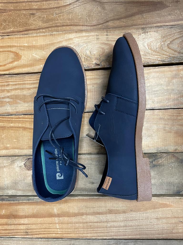 Pierre Cardin Comfort nubuck Pu lace up - NAVY